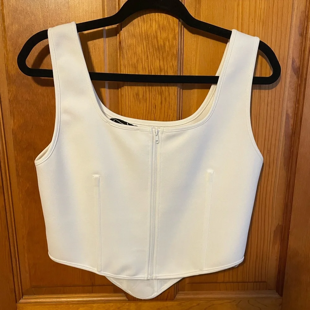 White Corset Top - Picture 2 of 2